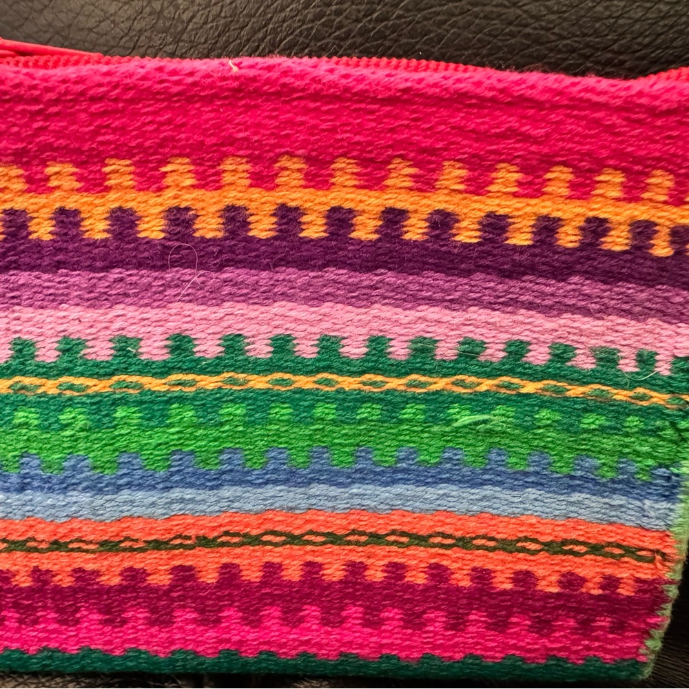 Mayan Hands Multicolor Patterned Pouch - Picture 2 of 3